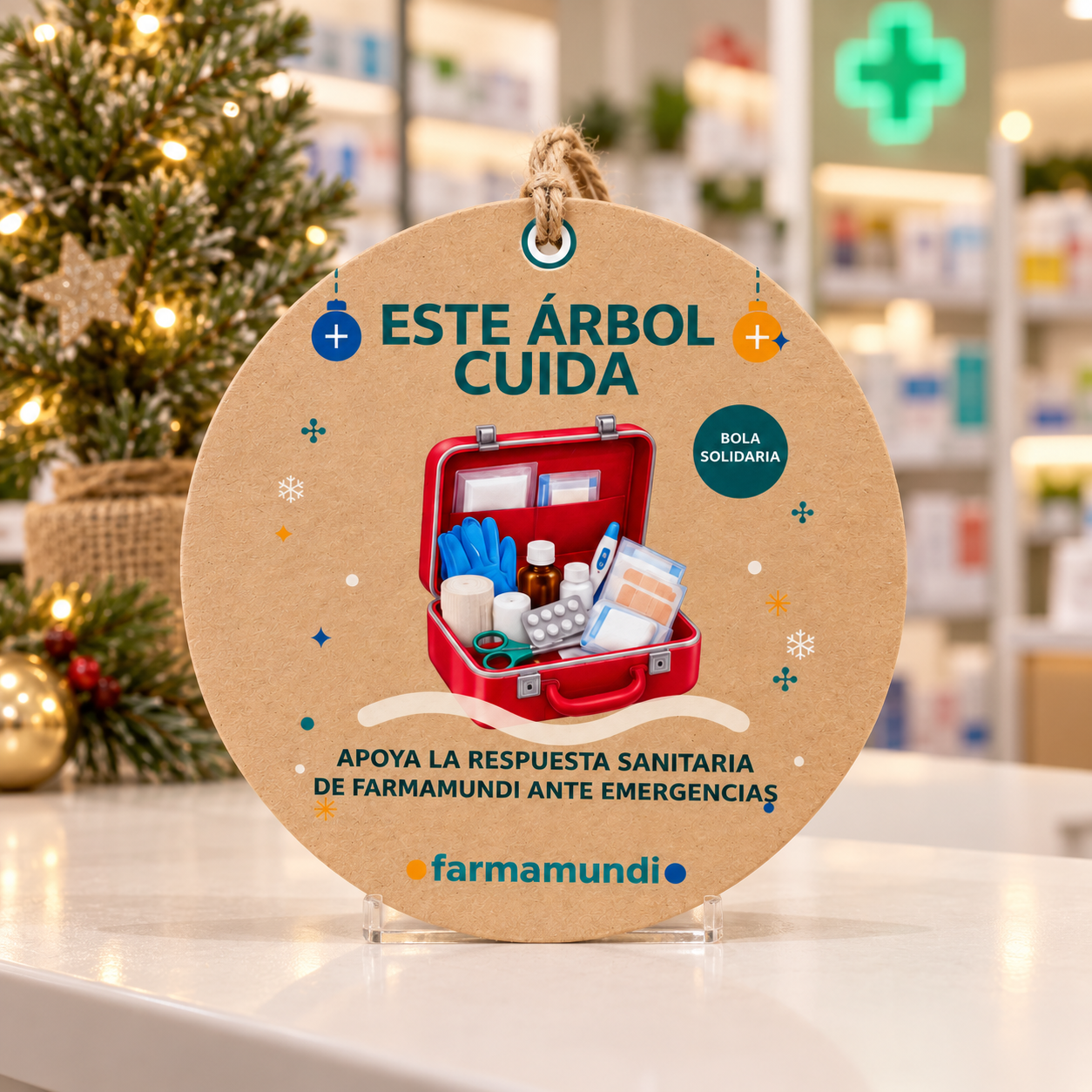 BOLITA SOLIDARIA · ESTE ÁRBOL CUIDA