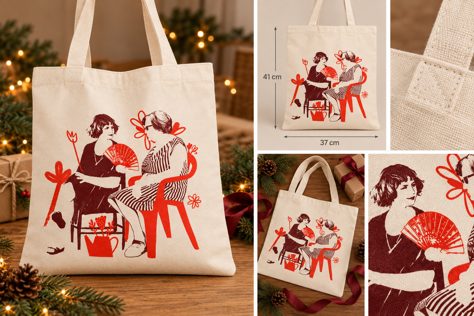Tote solidaria ilustrada - Imagen 2